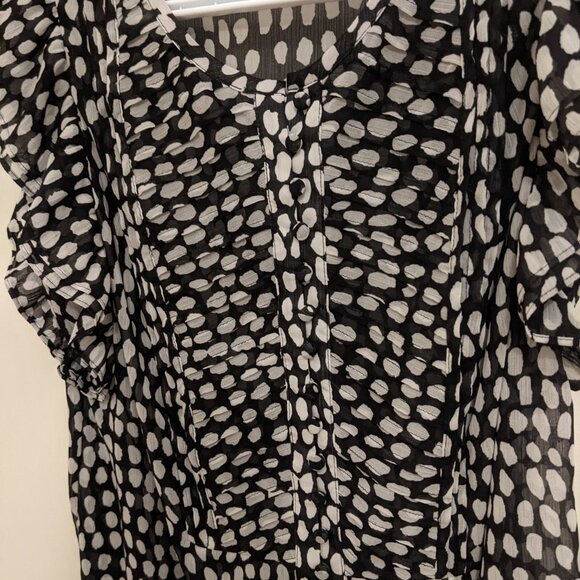 Club Monaco Semi-Sheer Blouse - Picture 2 of 4